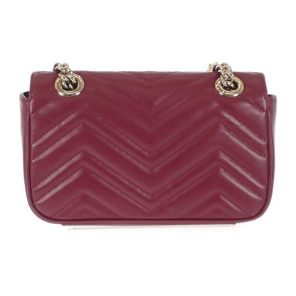 Gucci GG Marmont Mini Shoulder Bag 446744aadpj6207 Leather Rosso Ancora