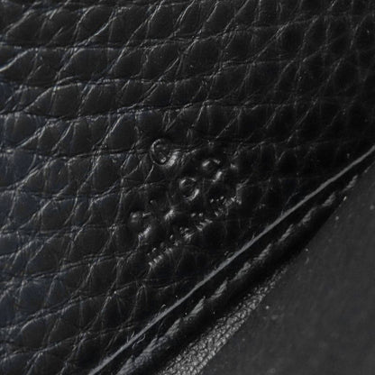 Gucci Long Wallet Soho Interlocking Wallet Leather Black Gold Hardware Black
