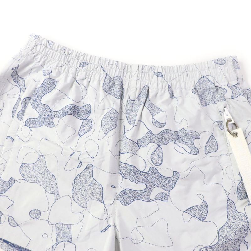 Christian DIOR 047p21a2863 Camouflage Pattern Shorts With Logo Charm Grey Navy