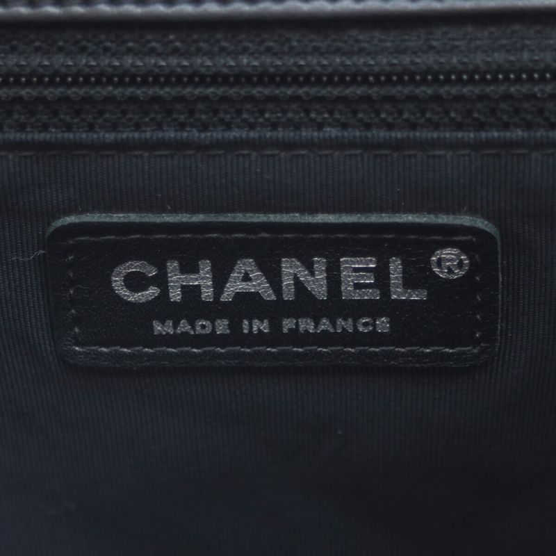 Chanel 18s Black Lambskin Flap Hoop Matelasse Shoulder Bag Handbag Silver Black