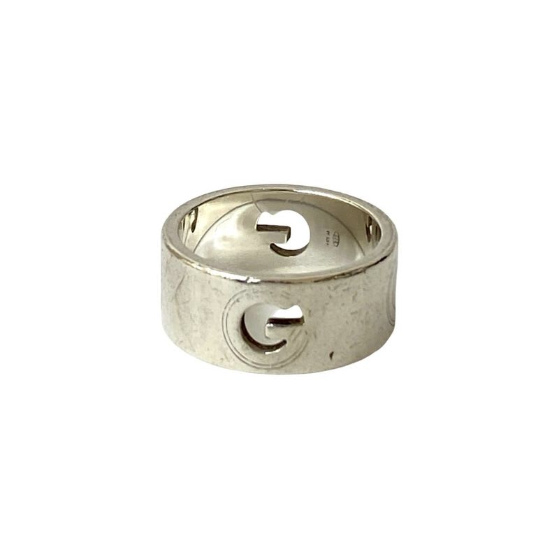 Gucci G Logo Cutout Ring Silver 925 No 19 Accessories 60302