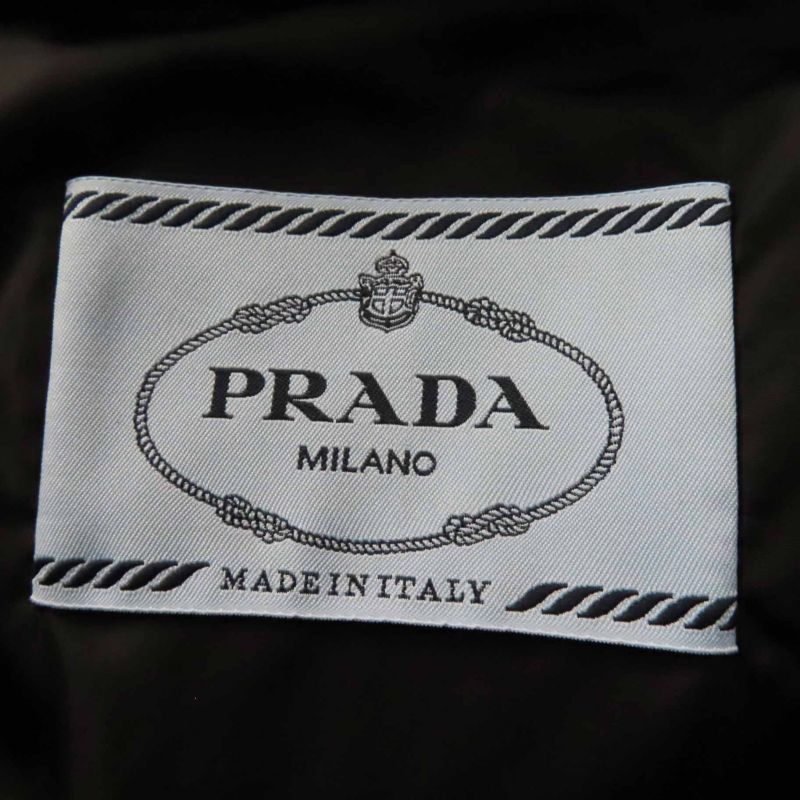 Prada 21AW Sgc025 Floral Pattern Triangle Logo W/triangle Plate Hooded Down