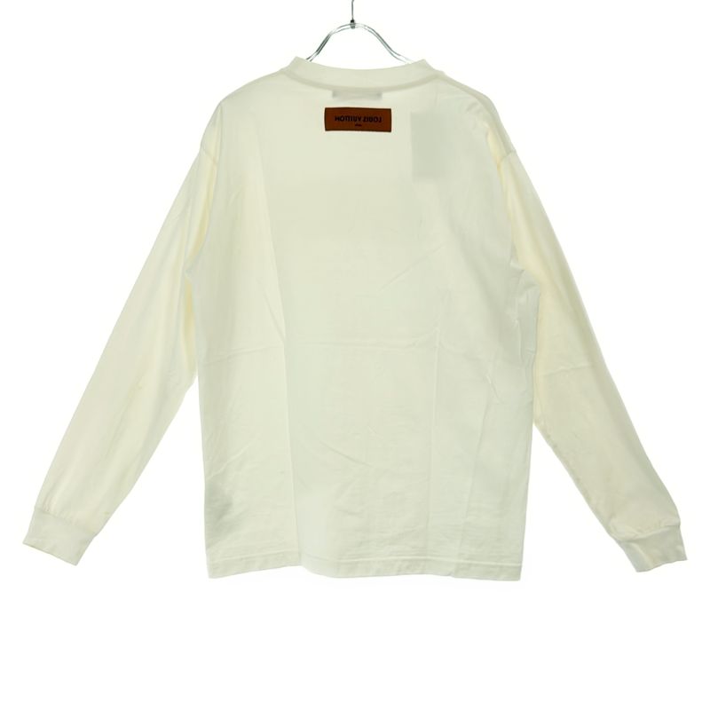 Louis Vuitton 21aw Embossed Long Sleeve T-Shirt Dt3 Hly23w White XS
