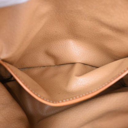 Celine Shoulder Bag Macadam Pattern Brown Leather 04ka747