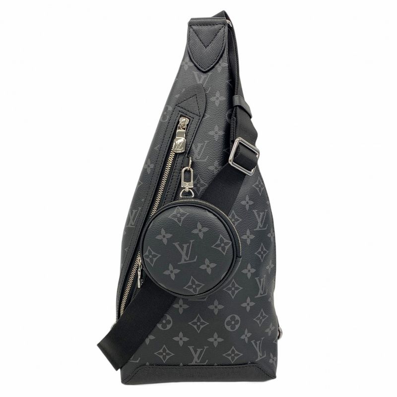 Louis Vuitton Body Bag Taiga Lama Duos Ring Bag M30936 Black Men's