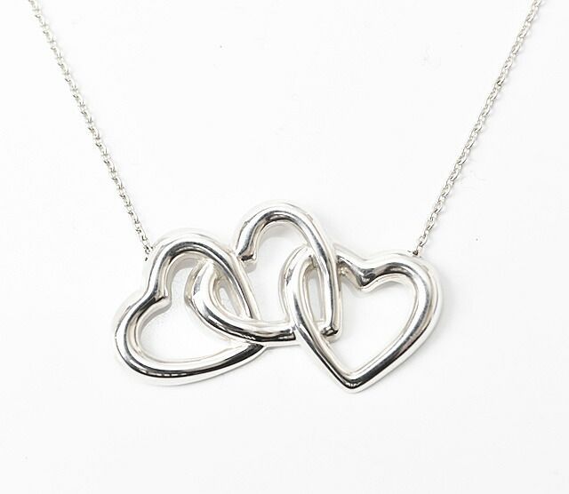 Tiffany & Co Necklace Pendant Silver Tiffany & Co Elsa Peretti Three Heart