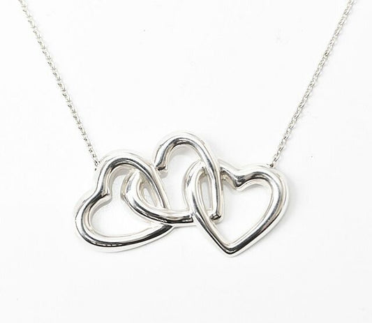 Tiffany & Co Necklace Pendant Silver Tiffany & Co Elsa Peretti Three Heart