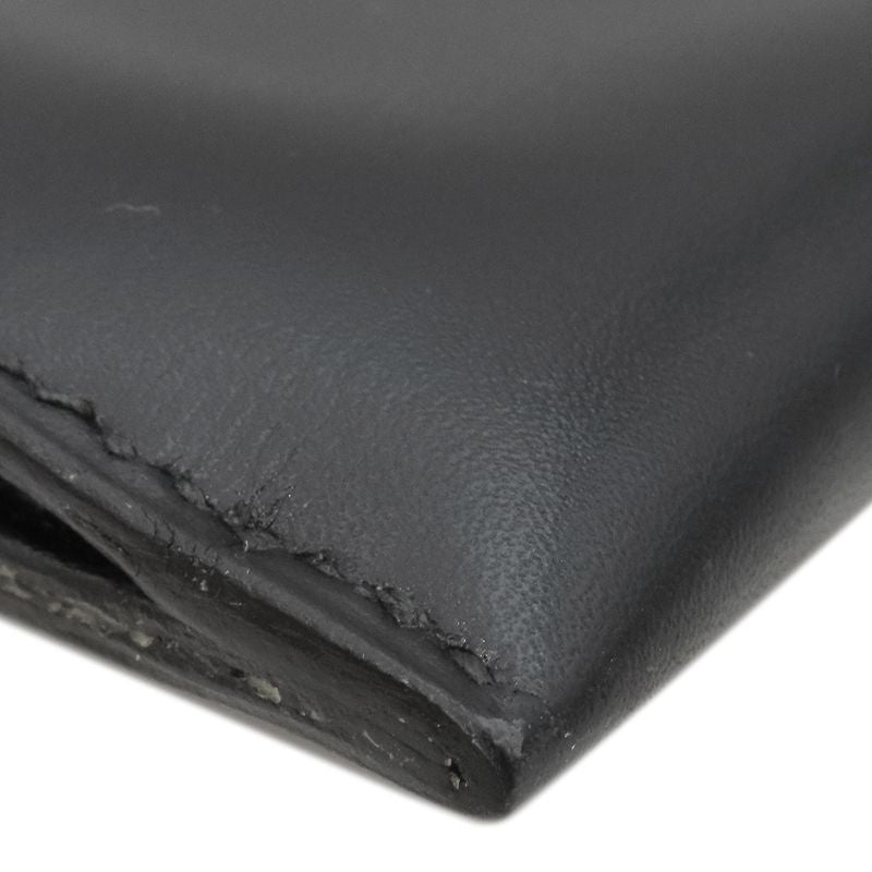 Hermes Clutch Bag Document Case Box Calf Black Gold Hardware Black Document