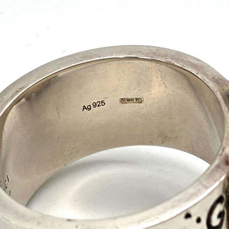 Gucci Ghost Ring Sv925 241g Logo Approx Size 25