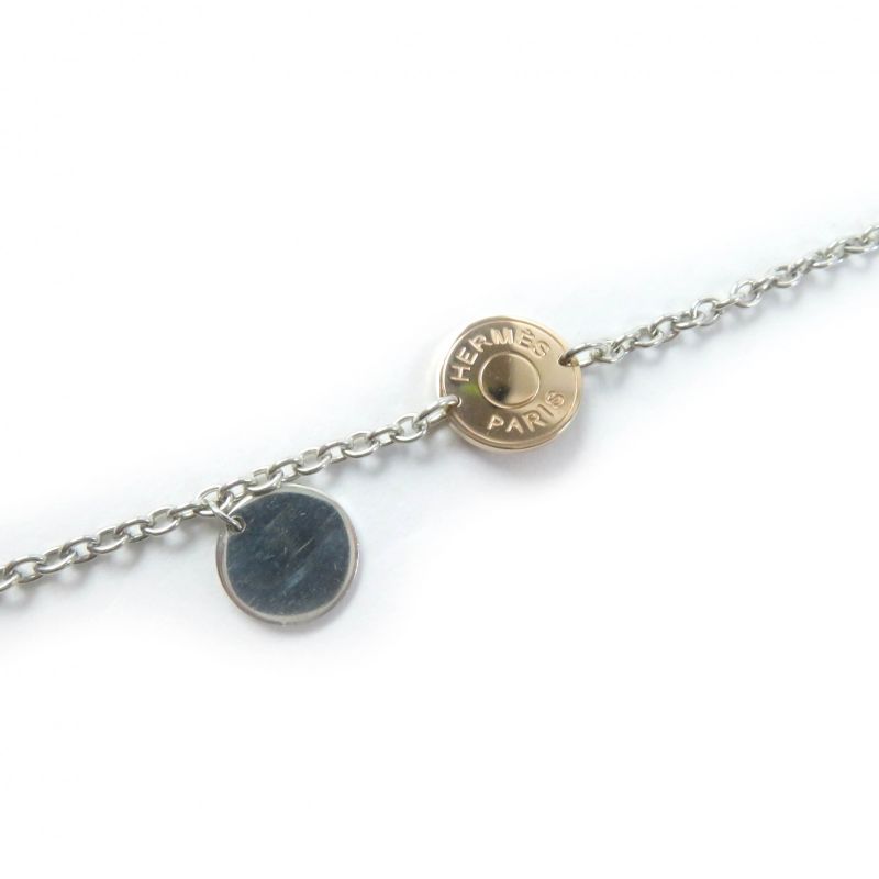 Hermes Sv925 Au750 Confettis Confetti Necklace Serie Silver Gold Made In France