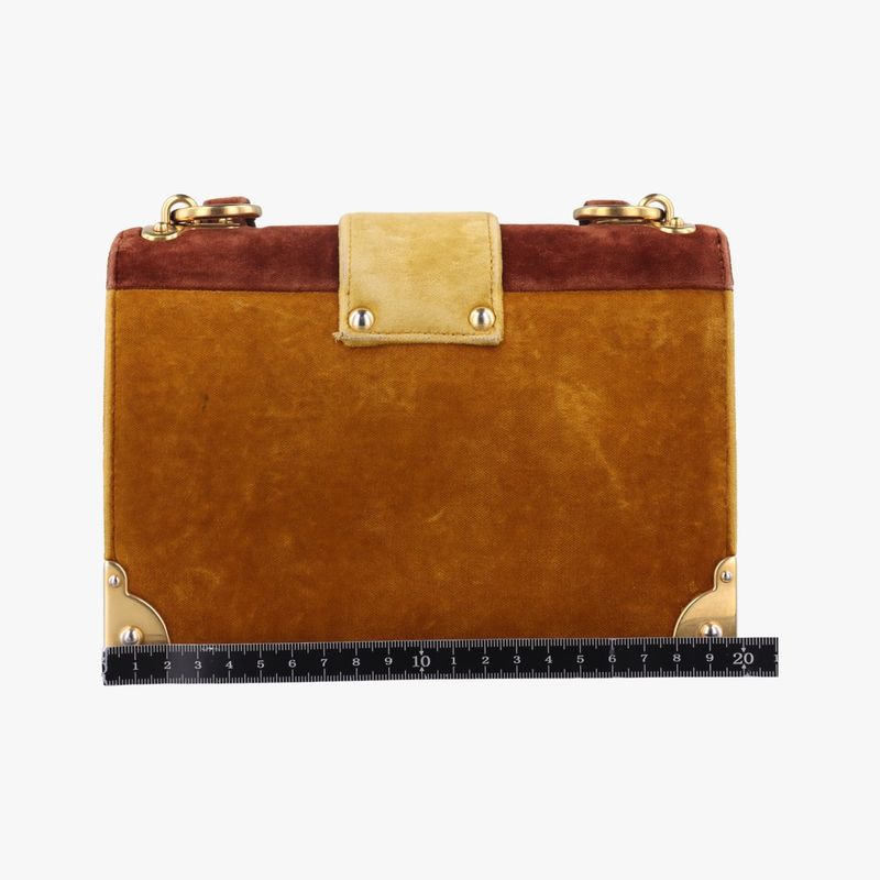 Prada Caye Lion Head Yellow And Brown Velour 1bd089110