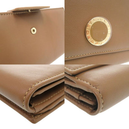 Bulgari Colore Trifold Long Wallet W Hook 33385 Long Leather Brown 1242 Bvlgari