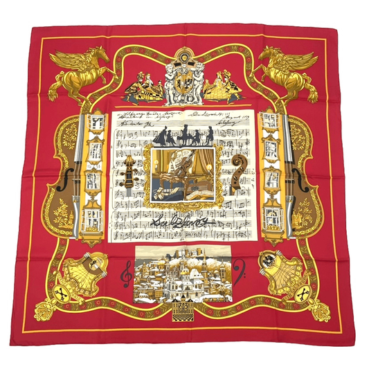 Hermes Carre 90 In Salzburg Red Scarf In Salzburg Silk