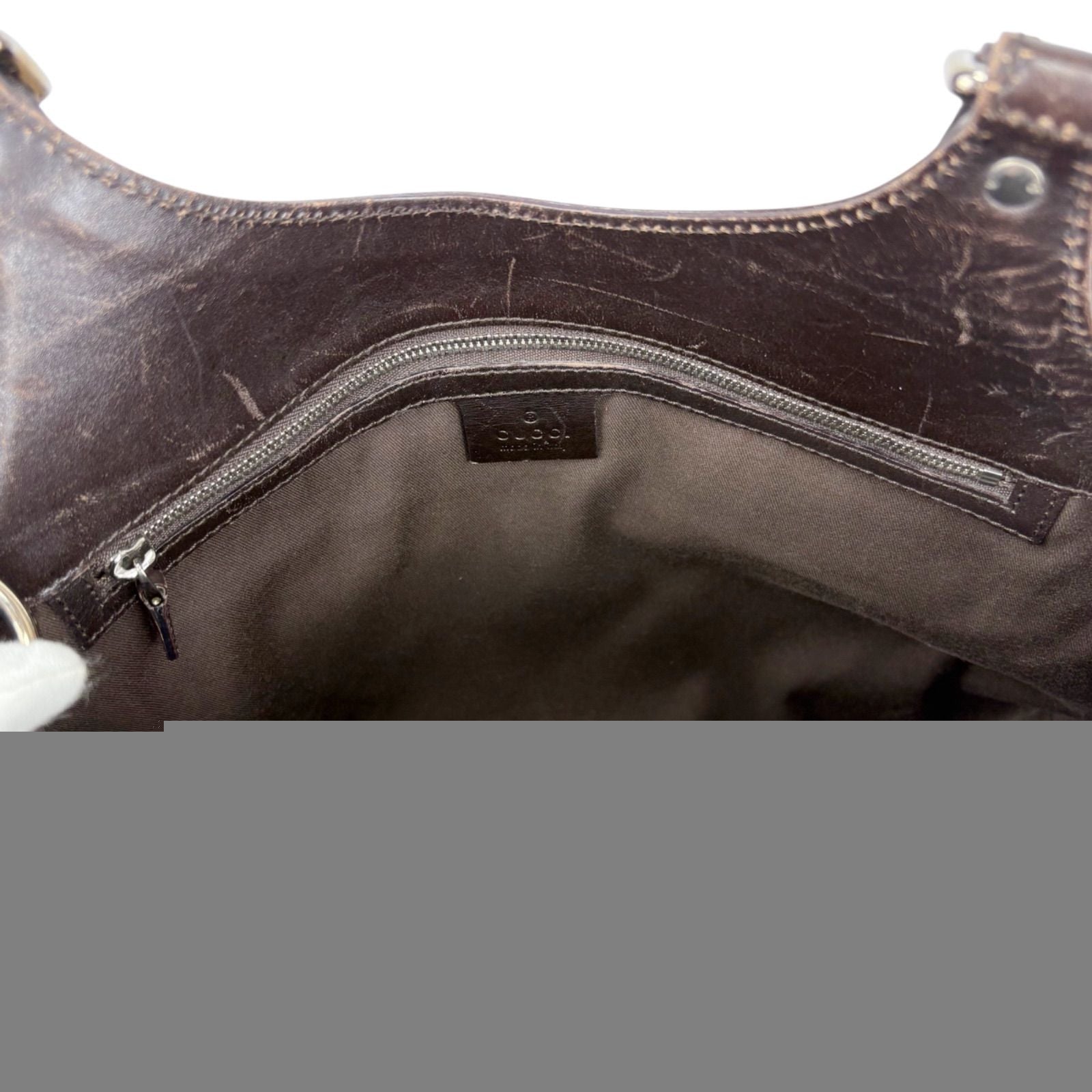 Gucci 114875 Sherry Line Interlocking G Handbag Brown Beige Gg