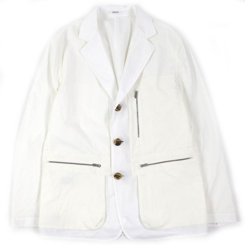 Hermes 22SS 100% Cotton Reversible Stadium Light Jacket White Off White 52