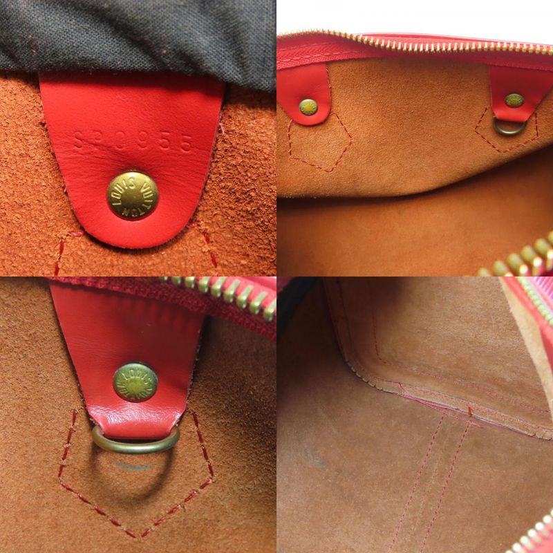 Louis Vuitton Handbag Speedy 25 M43017 Epi Leather Castilian Red Gold Hardware