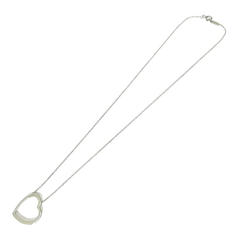 Tiffany & Co Silver Geometric Heart Necklace 4.3g 925 Engraved 396417 Necklace