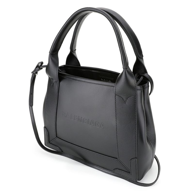 Balenciaga Tote Bag Navy Cabas Su Black