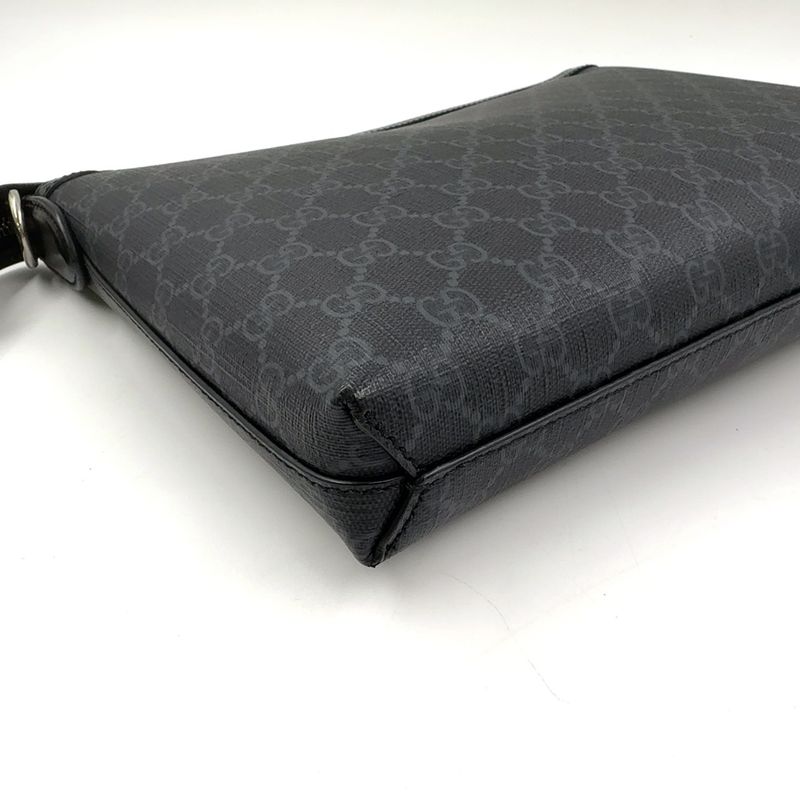 Gucci 2-way Bag Interlocking G GG Supreme Body Bag Canvas Black Shoulder Bag