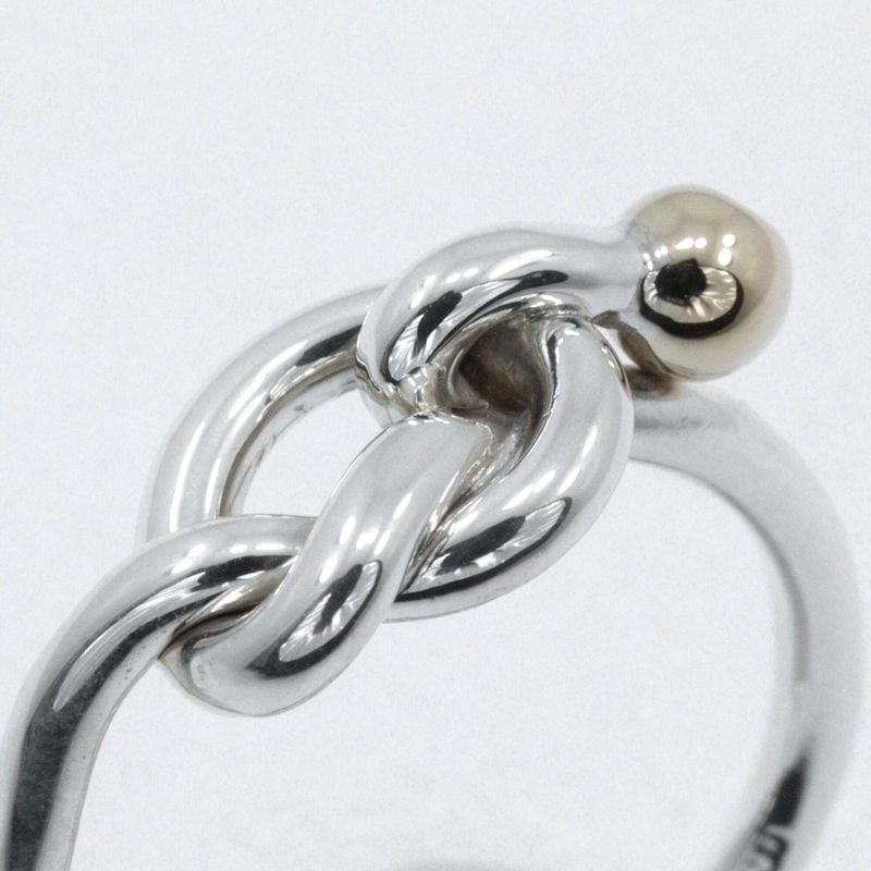Tiffany & Co Love Knot K14 Yellow Gold And 925 Silver Size 13.5 Ladies' 3.1g