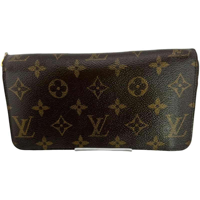 Louis Vuitton M60017 Monogram Zippy Wallet Round Zipper Long Wallet Louis