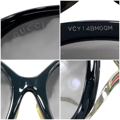 Gucci Sunglasses In Black Gold Interlocking Sherry