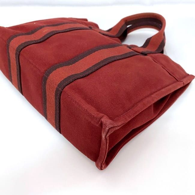 Hermes Handbag Fourre Tout PM Ec21452 Red Excellent Condition