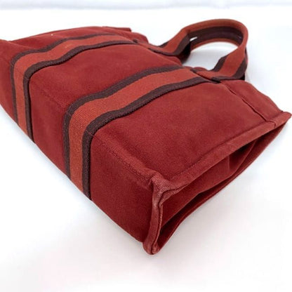 Hermes Handbag Fourre Tout PM Ec21452 Red Excellent Condition