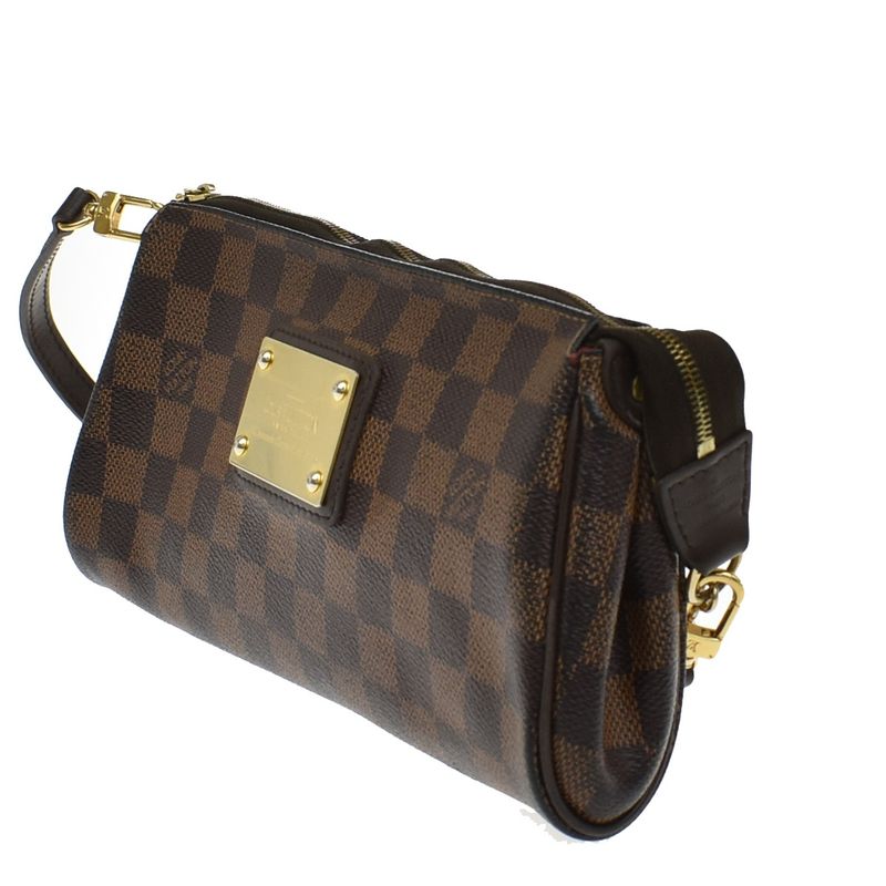 Louis Vuitton Shoulder Bag Handbag Eva 2WAY Damier Ebène N55213 16kb053