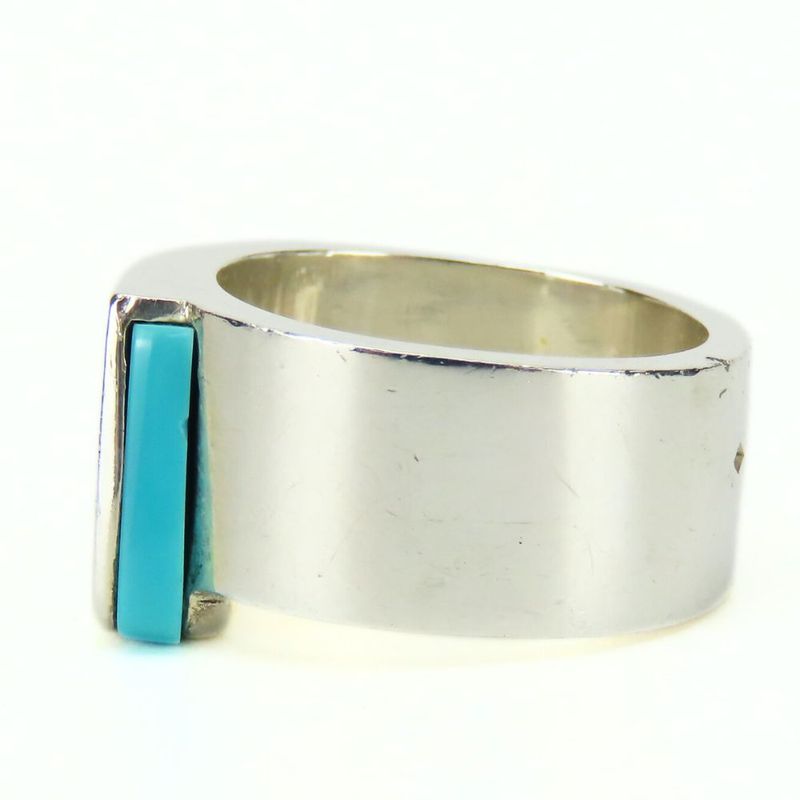 Hermes Ring - Ring Candy 51 Silver 925 Approx 11.1g Silver Light Blue H Logo