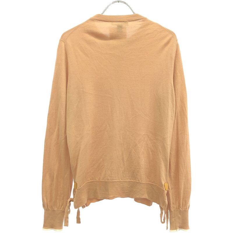 Louis Vuitton Cashmere Wool Side Bow Knit Cardigan Rw152a F8kc05mts Pink M