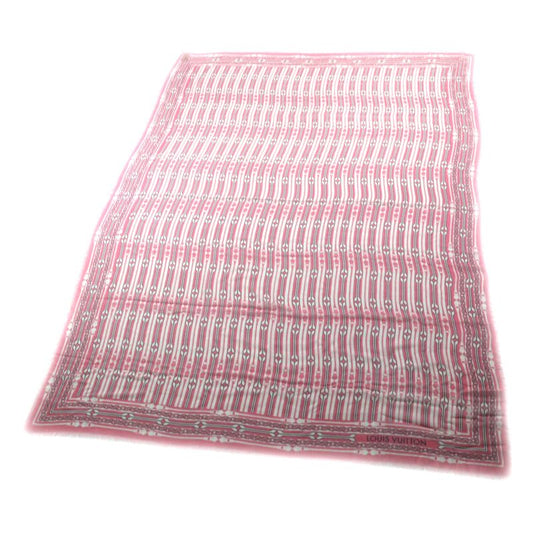 Louis Vuitton M78730 100% Cashmere Fringed Logo Design Large Size Stole Shawl