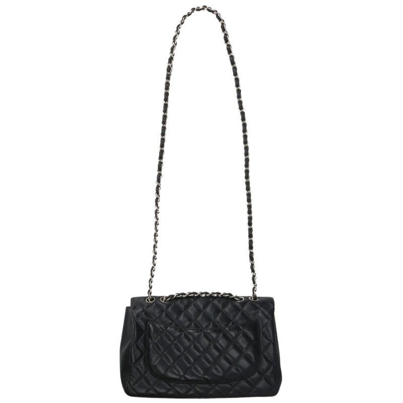 Chanel Deca Matelasse 30 Caviar Skin Single Flap Chain Shoulder Bag Women 30