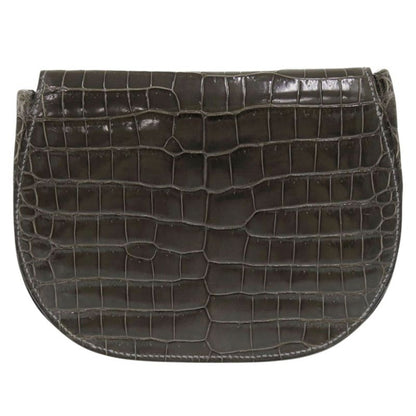 Hermes Paula Porosas Grayish Gold Hardware Shoulder Bag 1143 Hermes