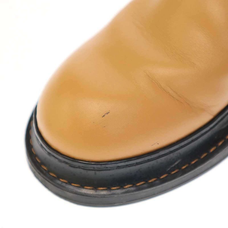 Loewe Side Gore Leather Boots Camel Brown 42