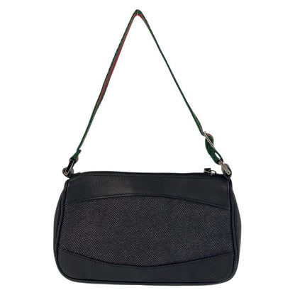 Gucci Sherry Line Black Silver Hardware Canvas 92821 Handbag Accessory Pouch