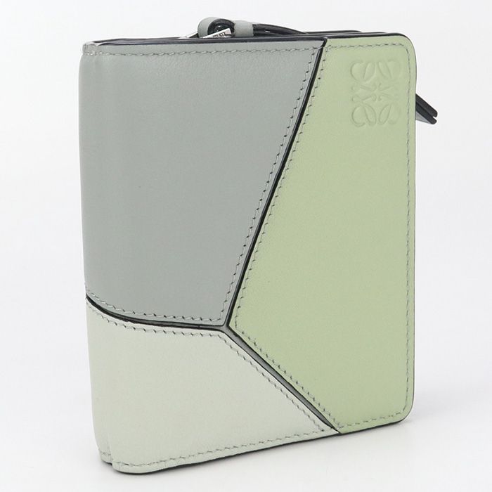 Loewe Compact Zip Wallet Puzzle Bifold Wallet With Coin Purse Calf Womens