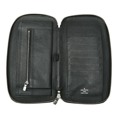 Louis Vuitton Taiga Organizer Atholl NM Long Wallet Round Zipper M30652 Ardoise