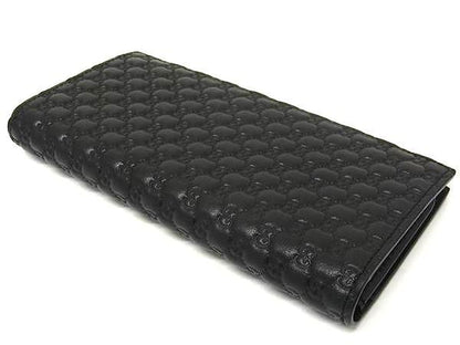 Gucci 307774 Guccissima Leather Foldable Long Wallet Dark Brown Ay8099