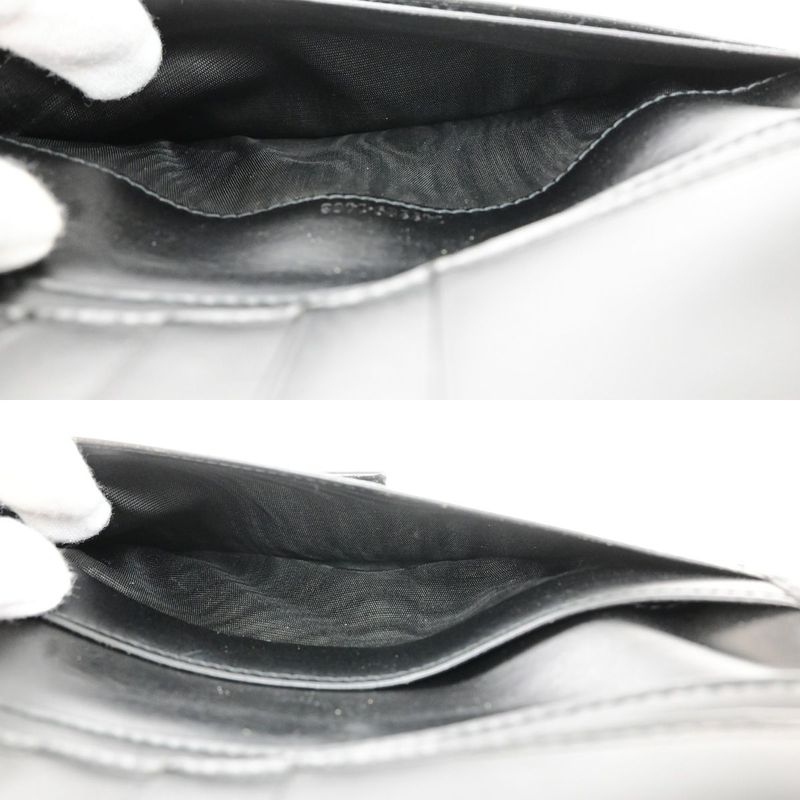 Gucci Long Wallet Logo Black Leather 08bs166