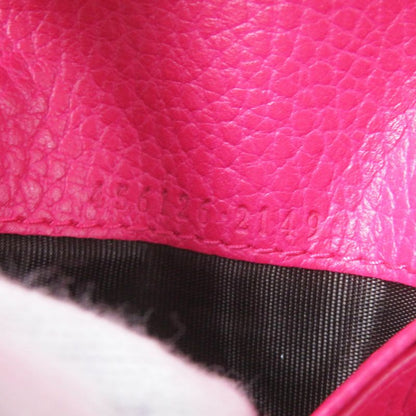 Gucci 456126 GG Marmont Leather Mini Wallet/bifold Wallet Shocking Pink Gold