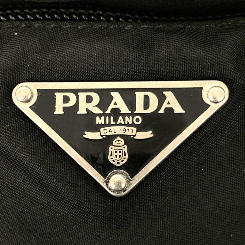 Prada Crossbody Shoulder Bag Black Nylon Triangle Logo Triangle Logo Women Men