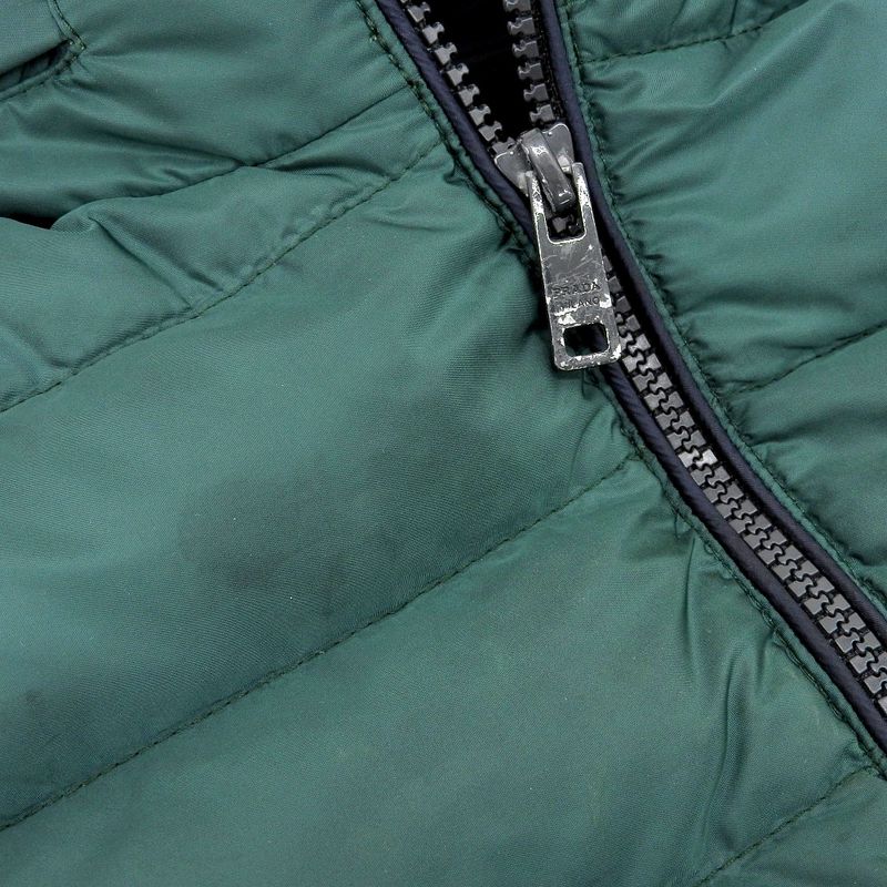 Prada Current Black Tag Triangle Logo Down Jacket 6Y Kids Hood Storage 110-120cm