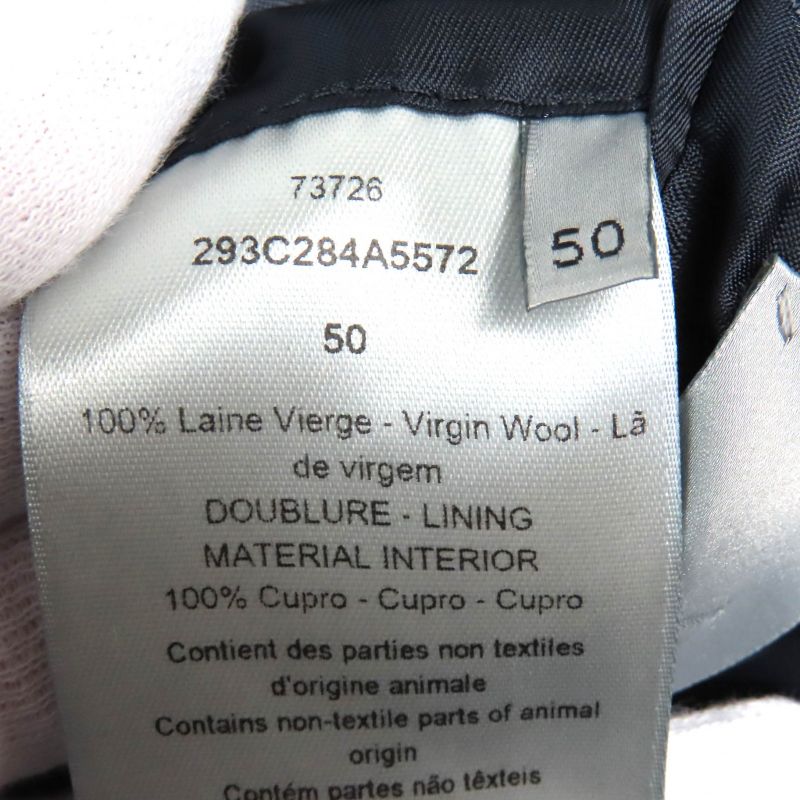 DIOR Christian DIOR Homme 22AW 293c284a5572 100% Wool Checked Peaked Lapel Single Tailored