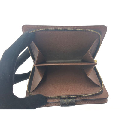 Louis Vuitton Women's Bifold Wallet Monogram Porte Papier Zip M61207 Brown