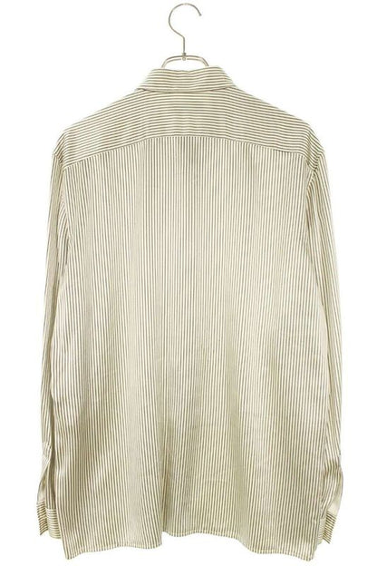 Saint Laurent Paris 24SS 774827 Y3i87 Striped Silk Long Sleeve Shirt Men 38