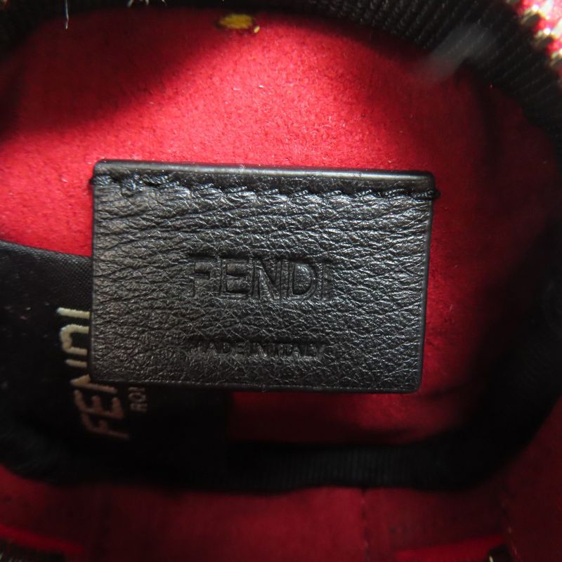 Fendi Logo Accessory Pouch Leather Women