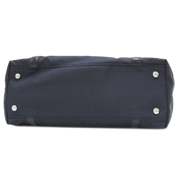 Prada 2way Bag Tessuto 2way Tote Bag Nylon Leather Navy Silver Hardware Navy