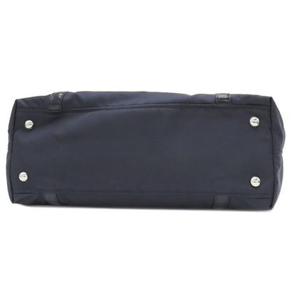 Prada 2way Bag Tessuto 2way Tote Bag Nylon Leather Navy Silver Hardware Navy