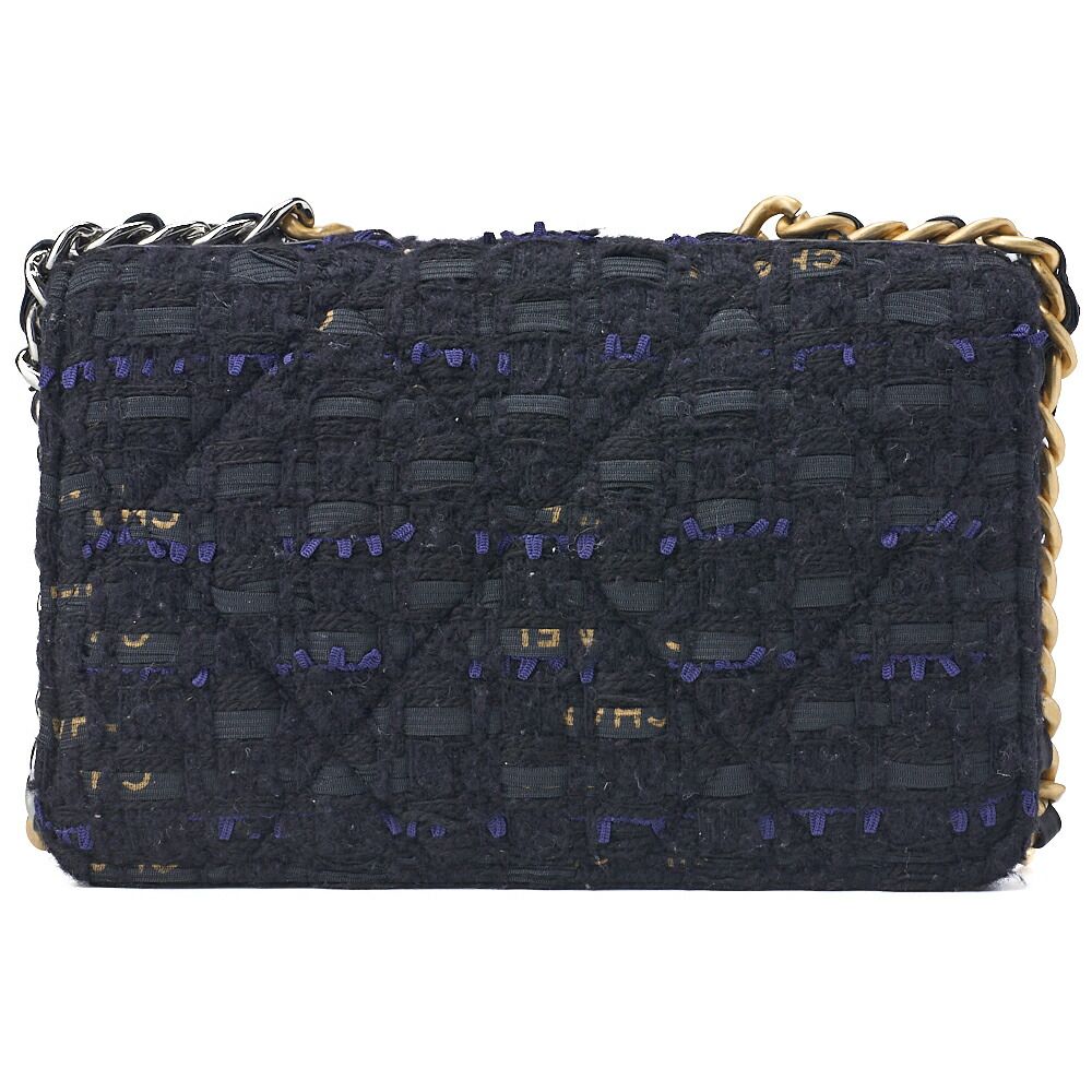 Chanel Shoulder Bag Tote Bag Chanel 19 Matelasse Chain Wallet Tweed Black And